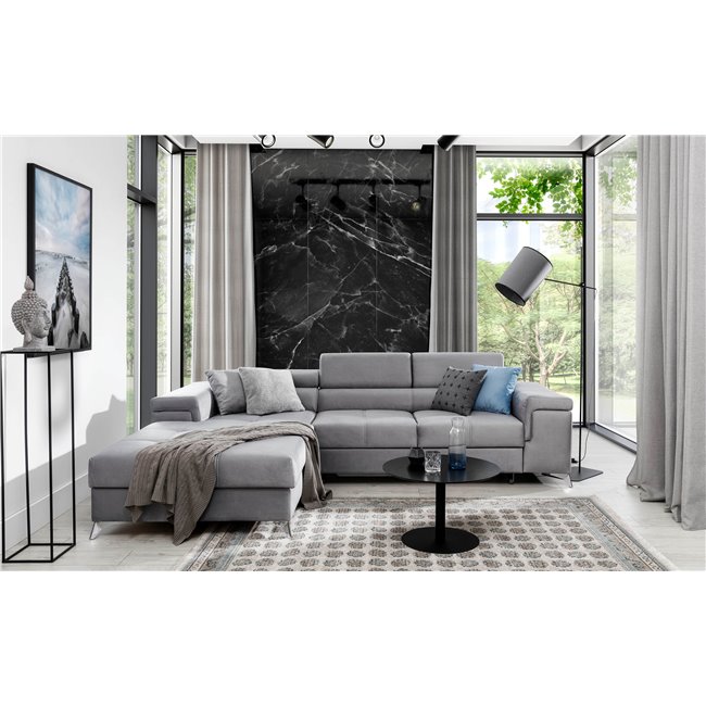 Угловой диван Elcardo L, Monolith 77, синий, H88x281x205см