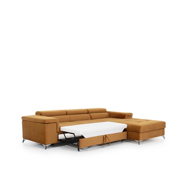 Corner sofa Elcardo R, Monolith 63, pink, H90x280x60cm