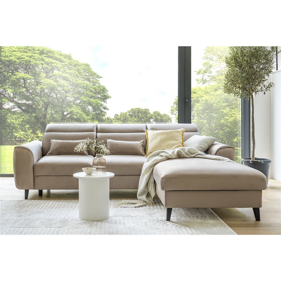Corner sofa Elfoble R, Loco 35, green, H100x267x196cm