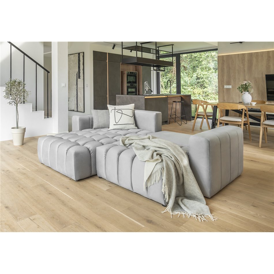 Угловой диван Ebonett L, Mat Velvet 75, синий, H92x250x175см