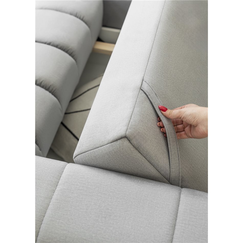 Corner sofa Ebonett L, Monolith 77, blue, H92x250x175cm