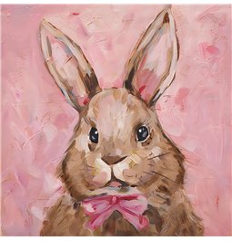 Hand painted canvas Rabbit Banny, 60x60cm