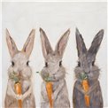 Canva Three Rabbits, 60x60cm