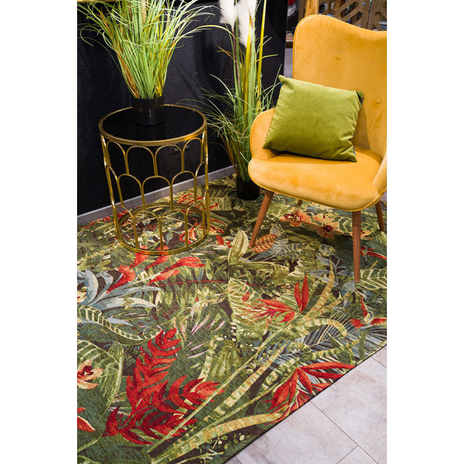 Külljelaud Burch L, kuldne/must, klaas/metall, D50x60cm