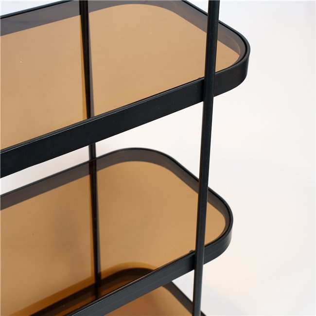 Riiul Lainna, metall/klaas H160x90x38cm