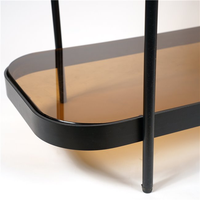 Riiul Lainna, metall/klaas H160x90x38cm