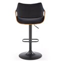 Барный стул H124, nut/black, H93-114x55x52cm