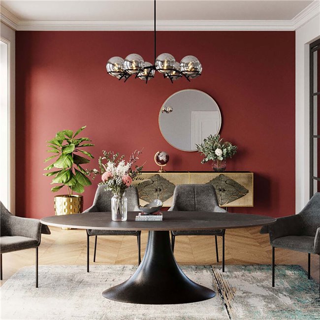 Обеденный стол Grande Possibilita, черный, H77x220x120cm