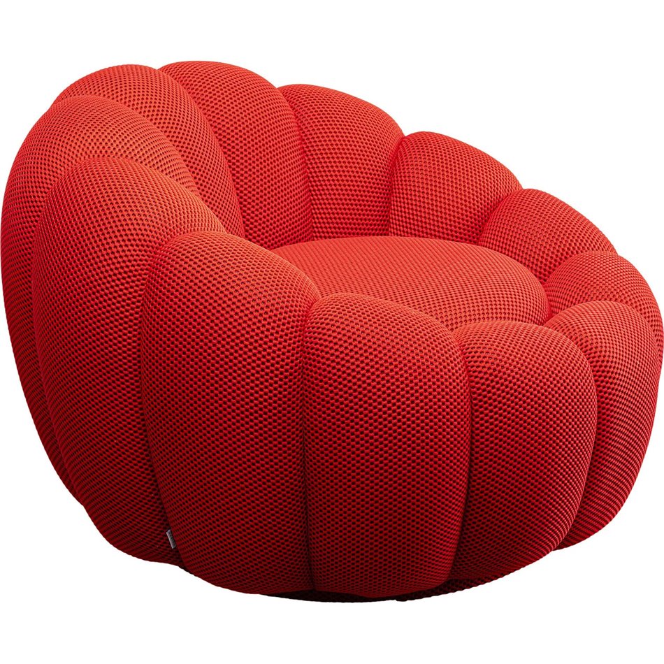 Swivel armchair Peppo Bloom, red, H66xD94см, высота сиденья 40см