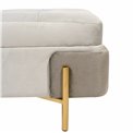 Pouf with storage Calavena S, grey, velvet, H30x71x34cm