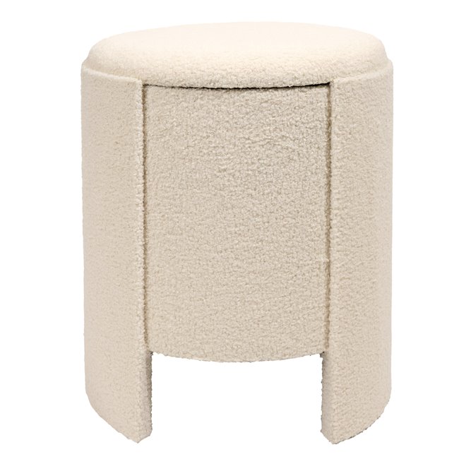 Pouf with storage Caldera L, beige, with storage, H47xD41cm
