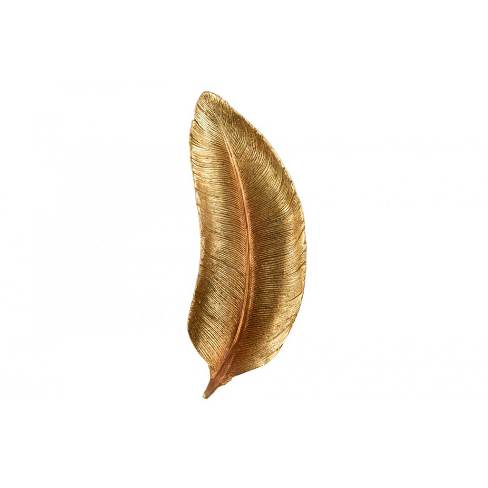 Seinakaunistus  Leaf, kuldne, 20x8.5x3cm