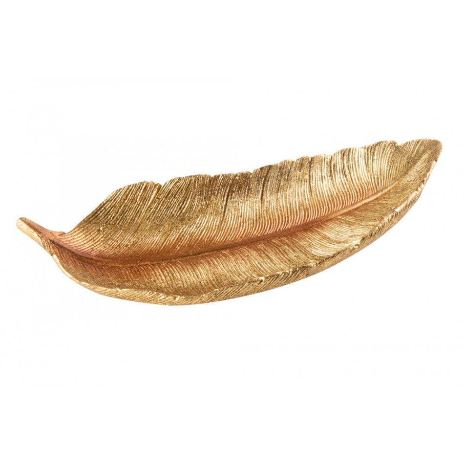 Настенный декор Leaf, золотой, 20x8.5x3cm