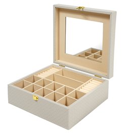 Jewelry box Calvello, grey, 28x26x10.5cm