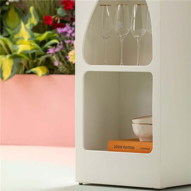 Riiul Paco, valge, H180x48x32cm