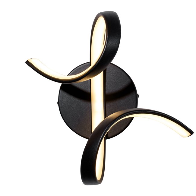 Wall  lamp Moden BK,black, H24x23x18.5cm, 10W/LED, 3000K,550