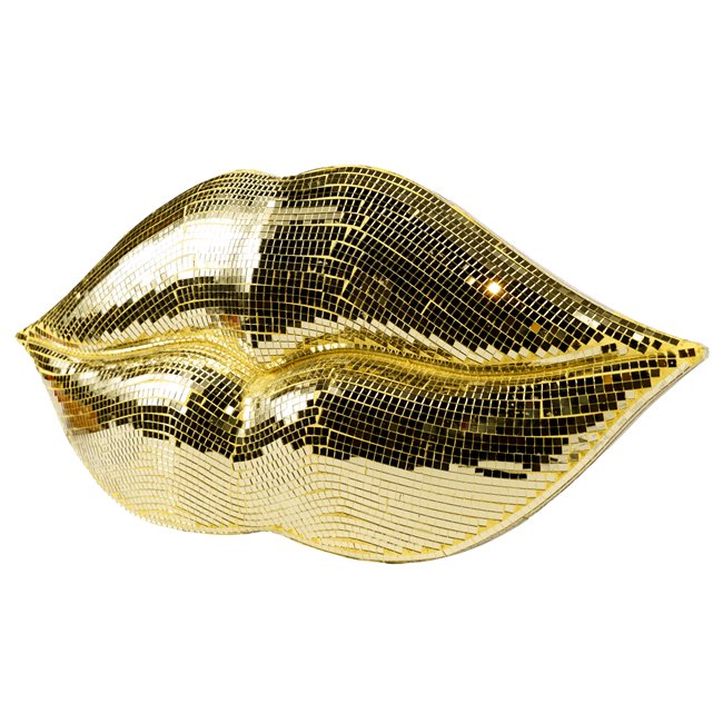 Wall hanging Lip gold,  H27x58x7cm