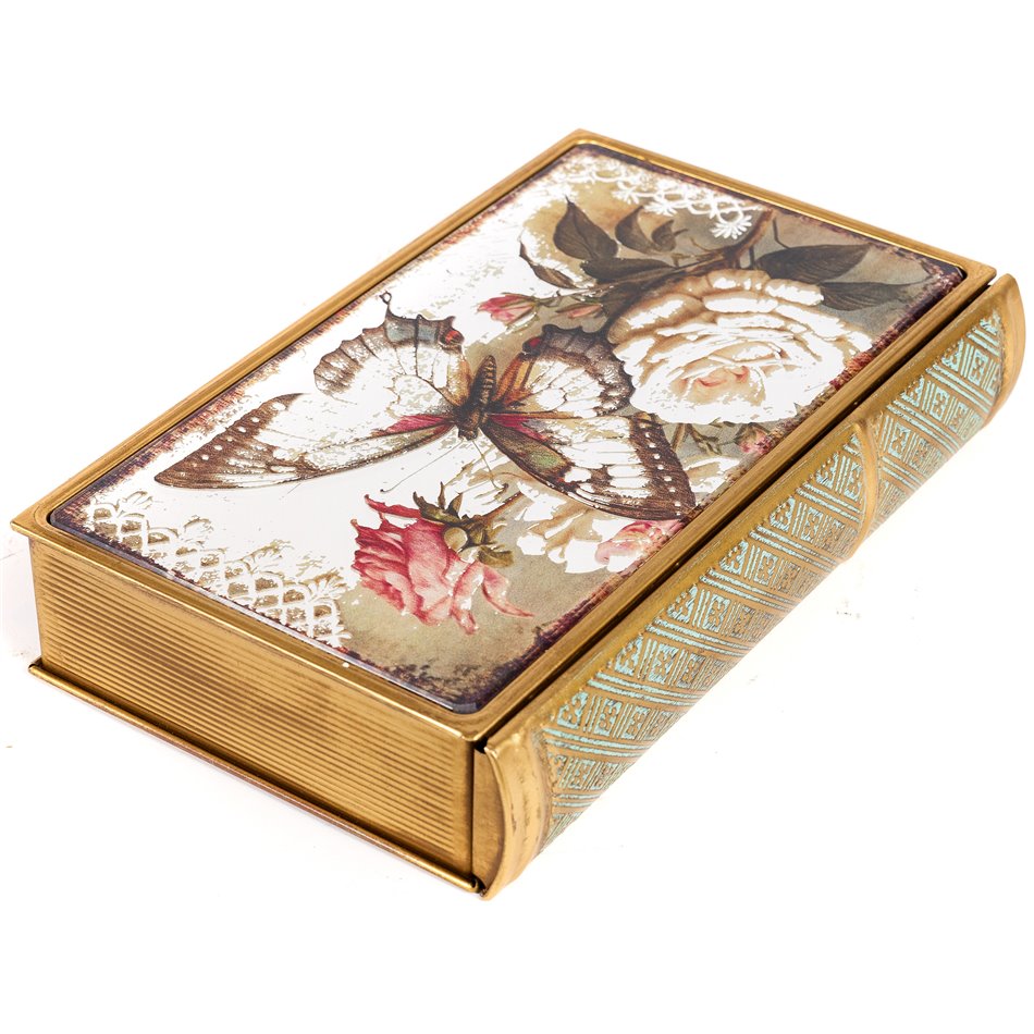 Коробка-книжка Butterfly and roses M, 26x16x5cm