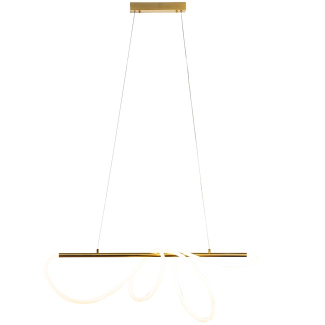 Pendant lamp Modena, brass, H50-170x120cm, LED 30W, 3000K