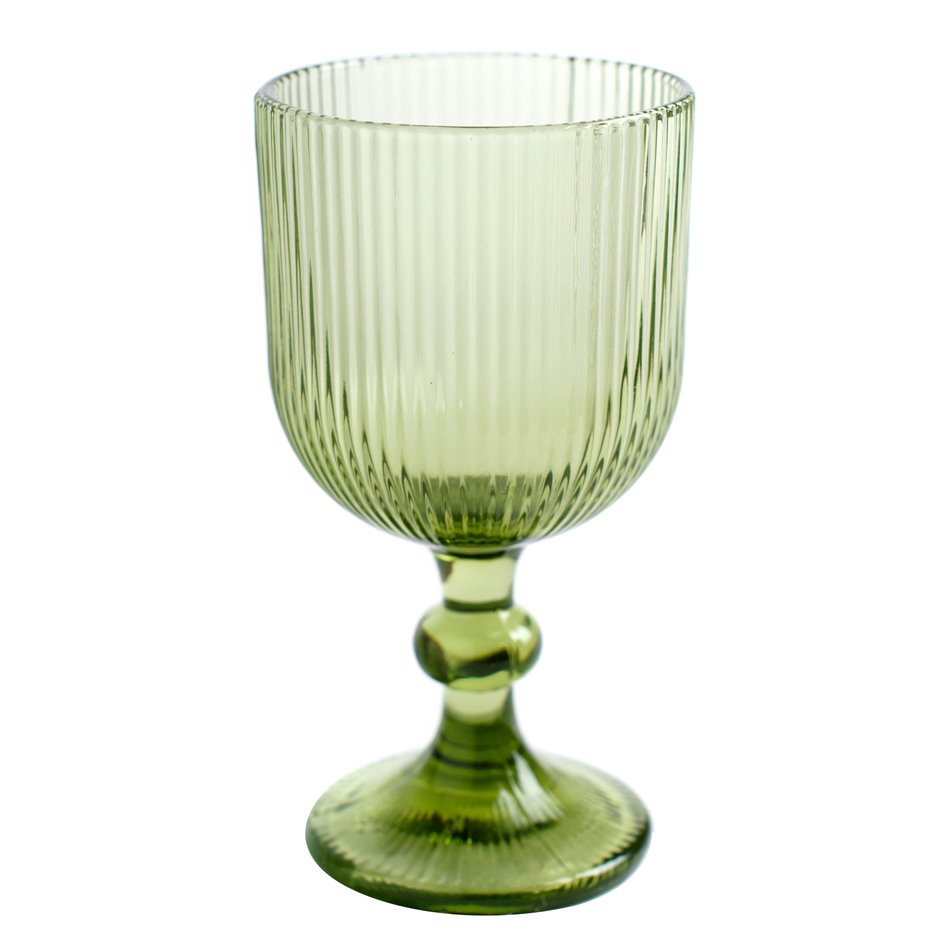 Wine glass Rigano, green, 350ml, H16cm, D9cm