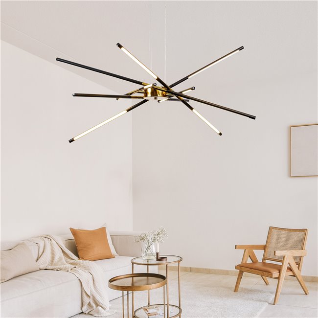 Pendant lamp Modling 2A,black, H86-155x98x98cm, LED 42W, 3000K, 2310lm