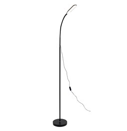 Floor lamp Monor, black, H145x20x4.7cm, LED 7W, 3000K, 590lm