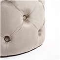 Pouf with storage Mainburg A MD, taupe, velvet, H43xD43cm