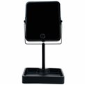 Table mirror, rotatable, black, H30x15,2x12,8cm