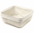 Square argi bread basket MAYAJ, beige, H11.5x25.5x25.5cm