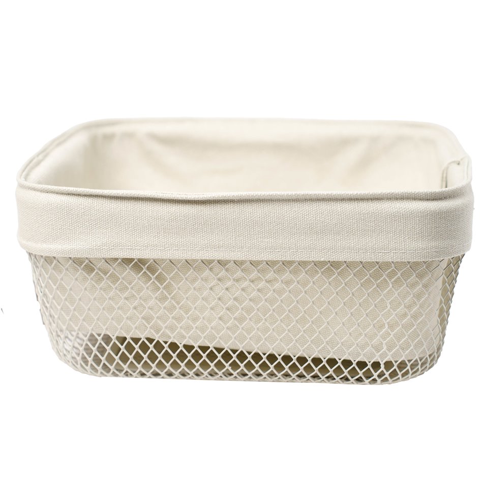 Square argi bread basket MAYAJ, beige, H11.5x25.5x25.5cm