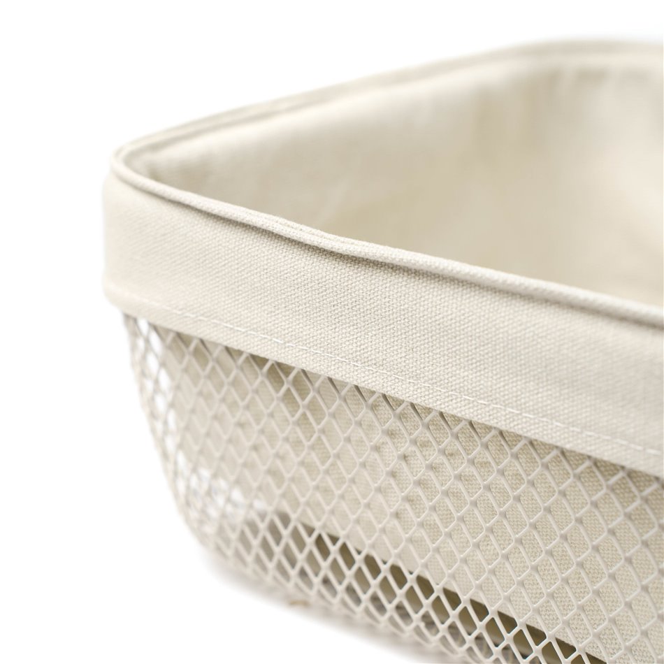 Square argi bread basket MAYAJ, beige, H11.5x25.5x25.5cm
