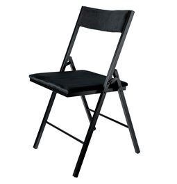 Chair SQUARE FOLD, H79x47x43cm, black, seat height 45cm