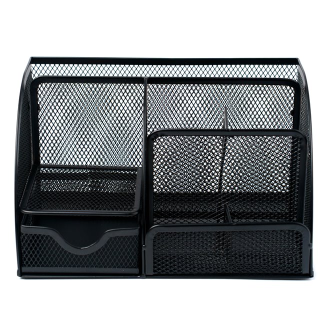 Pen pot MAYAJ, black, H13x22x14cm