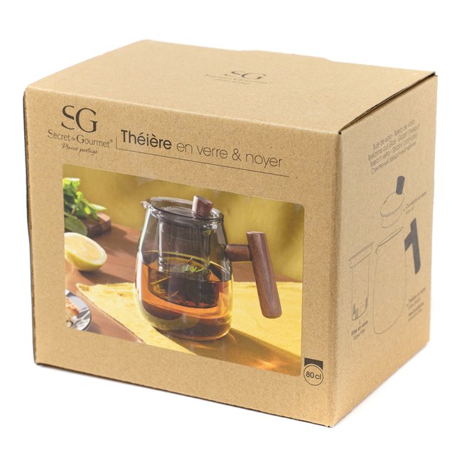 Teekann TWIS, klaas, 800ml, K14x16x11cm