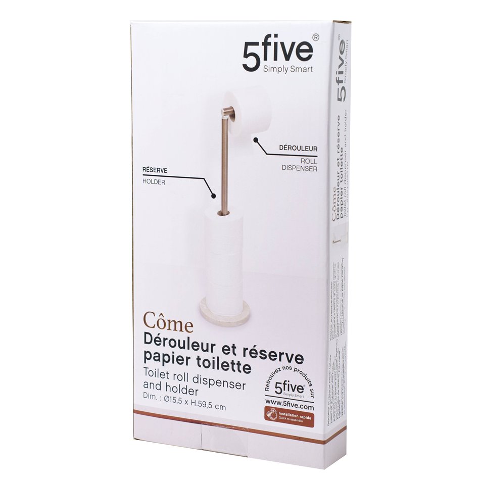 Toilet paper dispenser COME, beige, H59.5xD15.5cm
