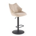 Bar stool Hoker, beige, H96-118x54x50cm, seat height 62-84cm