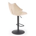 Bar stool Hoker, beige, H96-118x54x50cm, seat height 62-84cm