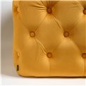 Square stool Lacone, gold color, velvet, H42x84x84cm