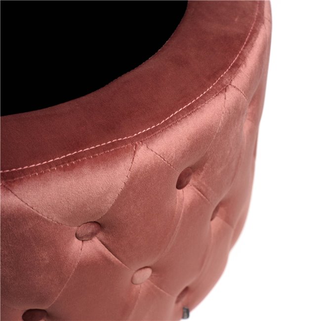 Пуф с ящиком для хранения Lailly Roundi, цвет лиловый, бархат, H42xD60cm