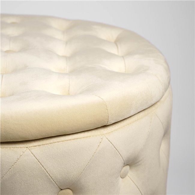 Panipaigaga tumba Lailly Roundi, pärlivärvi, samet, H42xD60cm