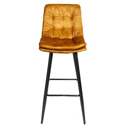 Bar chair Timolin 14, gold color, H95x62.5x47.5cm, seat height 77.5cm