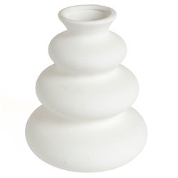 Vase Olm, white, H20cm, D16cm