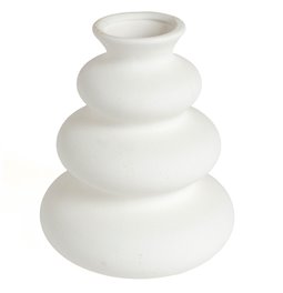 Vase Olm, white, H20cm, D16cm