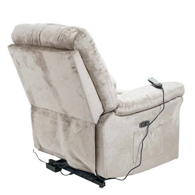 Electric recliner Olando, taupe color, H108-144x93x88-181cm, seat height 76cm