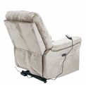 Electric recliner Olando, taupe color, H108-144x93x88-181cm, seat height 76cm