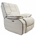 Кресло реклайнер - качалка Hohenberg, электрический, бежевый, вращающееся 210, H84-106x96x105-170cm