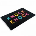 Door matt Knock, rubber/coir, black, 60x40cm