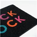 Door matt Knock, rubber/coir, black, 60x40cm