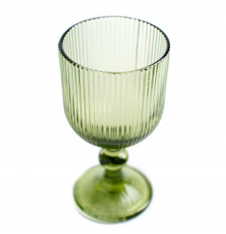 Veiniklaas Rigano, roheline, 350ml, H16cm, D9cm