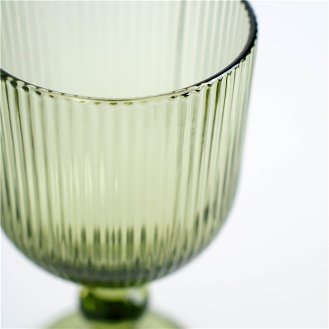 Veiniklaas Rigano, roheline, 350ml, H16cm, D9cm